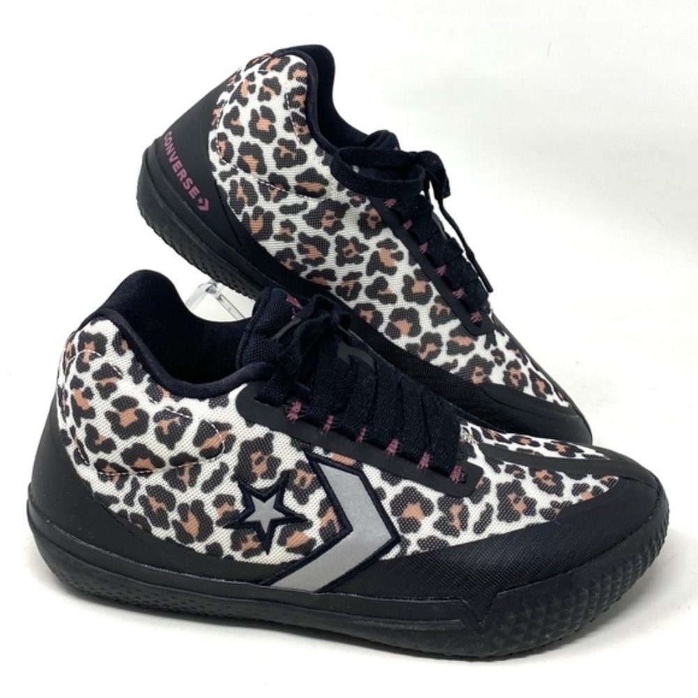 Converse All Star BB EVO Leopard Print Mid Canvas Women's Sneakers Size 172180C